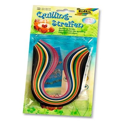 Filigraanstroken Folia 140 stuks 0.4x34.5cm en 140 stuks 0.8x34.5cm assorti kleuren