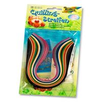 Filigraanstroken Folia 140 stuks 0.4x34.5cm en 140 stuks 0.8x34.5cm assorti kleuren - thumbnail