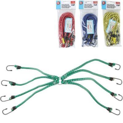 Allride elastische bagageband bagagespin 8 arms 4 assorti | 24 stuks