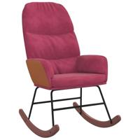 Schommelstoel fluweel wijnrood - thumbnail