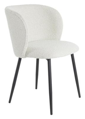 Light & Living Eetkamerstoel 'Elyna' Bouclé, kleur Lichtbeige