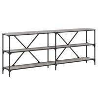 Wandtafel 200x30x75 cm bewerkt hout en ijzer grijs sonoma eiken - thumbnail