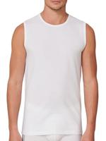 2-Pack mouwloos shirt - 95/5 - Biologisch katoen - Witte mouwloze shirts zonder mouwen met ronde hals - thumbnail