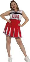 USA Cheerleader outfit dames - thumbnail