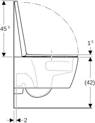 Geberit iCon Wandclosetset - 53x35cm - diepspoel - rimless - TurboFlush - softclose en quickrelease zitting - mat wit 503.046.jt.1