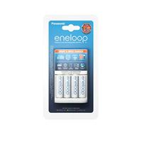 Panasonic eneloop, intelligent snellaadapparaat, voor 1-4 NiMH-accu's AA/AAA, met ledindicator en afzonderlijke laadsleufbewaking, inclusief 4 x eneloop accu, AA mignon, min. 1900 mAh, 2100 laadcycli - thumbnail