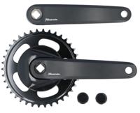 Miranda  delta crankstel 38t +disc 9.5cm zwart - thumbnail