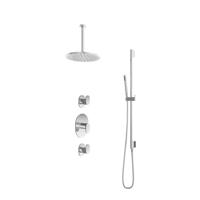 Hotbath Get Together IBS5CR inbouwdouche met 30cm plafondbuis, 30cm hoofddouche en glijstang chroom - thumbnail