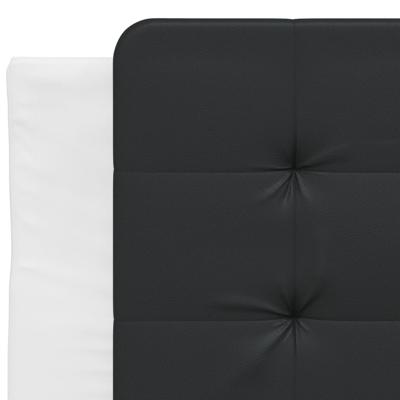 Bedframe zonder matras "Zadar" kunstleer wit en zwart 100x200 cm - thumbnail