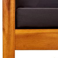 Tuinbank met luifel massief acaciahout - thumbnail