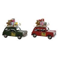 Kerstversiering DKD Home Decor Rood Groen 25 x 12,5 x 19,5 cm (2 Stuks) - thumbnail