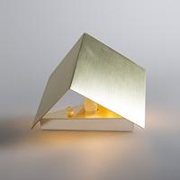 QAZQA Moderne wandlamp goud - Cube - thumbnail