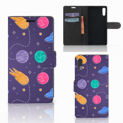 Sony Xperia XZ | Sony Xperia XZs | Wallet Case | met Pasjes | Space Sony Xperia XZ | Sony Xperia XZs | Wallet Case | met Pasjes | Space