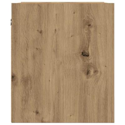 Nachtkastje wandgemonteerd 38x34x40 cm artisanaal eikenkleur