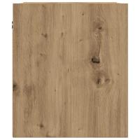 Nachtkastje wandgemonteerd 38x34x40 cm artisanaal eikenkleur - thumbnail