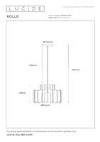 Lucide ROLLO - Hanglamp - 1xE27 - Terracotta - thumbnail