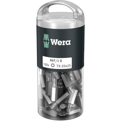 Wera 867/1 Z TORX® DIY 100, TX 25 x 25 mm (100 Bits pro Box) - 1 stuk(s) - 05072449001 Wera 867/1 Z TORX® DIY 100, TX 25 x 25 mm (100 Bits pro Box) - 1 stuk(s) - 05072449001