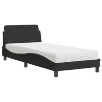 Bed met matras "Dover" fluweel zwart 80x200 cm - thumbnail