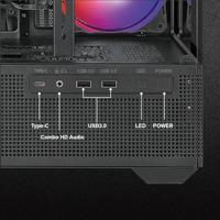 AZZA Tiara 501B Midi-tower PC-behuizing Zwart - thumbnail