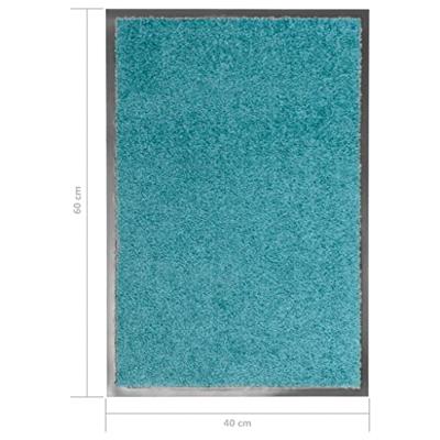Deurmat wasbaar 40x60 cm cyaan