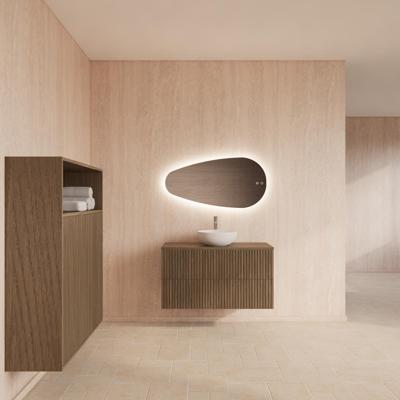 Badmeubelset Gliss Design Hybris Ash Grey 90 cm Met Waskom Badmeubelset Gliss Design Hybris Ash Grey 90 cm Met Waskom