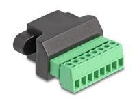Delock RJ45 Netwerk Adapter [1x RJ45-bus - 1x Bus] Zwart, Groen - thumbnail