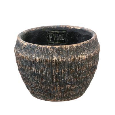 PTMD bloempot sary s zwart/goudkleurig 12 cm | 12 stuks