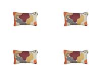 Sierkussen ca. 30x50 cm Grafi bordo (4 stuks) Madison - Madison - thumbnail