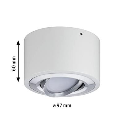 Paulmann 79708 Argun LED-plafondlamp 4.8 W Aluminium (geborsteld), Wit (mat)
