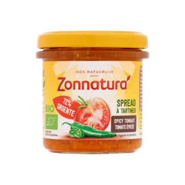 Zonnatura Groentespread spicy tomato bio 135 Gram