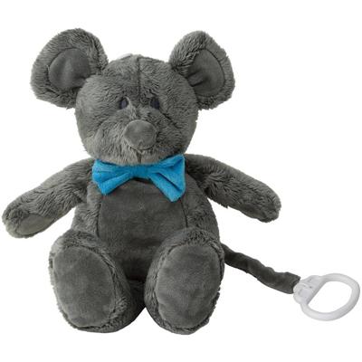 Pericles muzikale knuffel muis 28 cm donkergrijs/blauw Pericles muzikale knuffel muis 28 cm donkergrijs/blauw