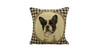 Gobelin 2-zijdig Kussen Pied de Poule Franse Bulldog (32 x 32 cm) - thumbnail
