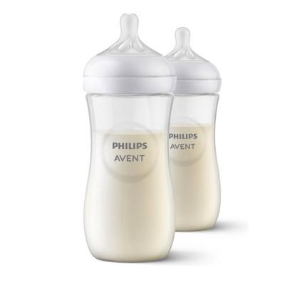 Set van 2 flesjes 330 ml Philips AVENT Natural Response doorzichtig