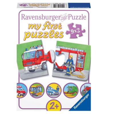 Ravensburger puzzelset Speciale voertuigen - 9 x 2 stukjes