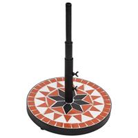 VidaXL Parasolvoet rond 12 kg terracotta wit - thumbnail