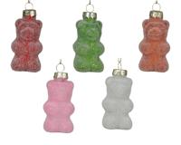 Decoris Kersthanger gummy beer glas 8cm 5 stuks - thumbnail
