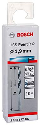 Bosch Accessories 2608577187 2608577187 Metaal-spiraalboor 1.9 mm 10 stuk(s) Bosch Accessories 2608577187 2608577187 Metaal-spiraalboor 1.9 mm 10 stuk(s)