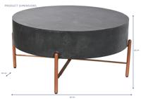 Hoofdtafel DKD Home Decor Metaal Aluminium 90 x 90 x 45 cm Mangohout - thumbnail