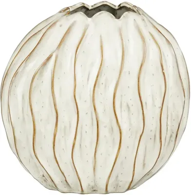 Mica Decorations vaas keramiek jovi 27.5x15.5x27cm wit