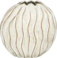 Mica Decorations vaas keramiek jovi 27.5x15.5x27cm wit - thumbnail