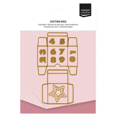 Vaessen Creative • snijmallen adventskalender doosje 14st.