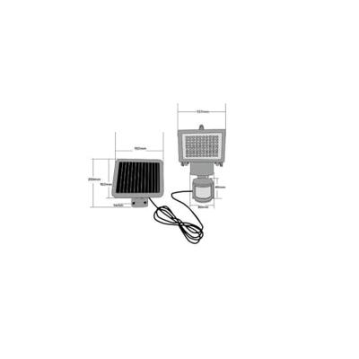 GALIX Zeer verlichte zonne-spot met aanwezigheidsmelder - 80 LED's - Zwart GALIX Zeer verlichte zonne-spot met aanwezigheidsmelder - 80 LED's - Zwart