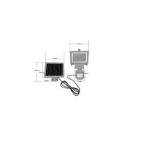 GALIX Zeer verlichte zonne-spot met aanwezigheidsmelder - 80 LED's - Zwart - thumbnail