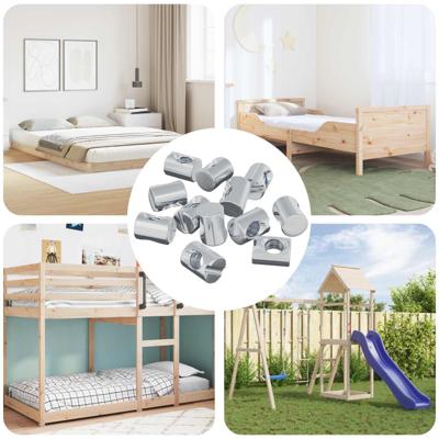 VidaXL Barrelmoeren 12 pcs zilver m6 x 13 mm metaal