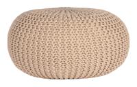 LABEL51 Poef 'Knitted', 70 x 35cm, kleur Naturel - thumbnail