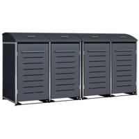 Kliko ombouw - Gecoat verzinkt staal - Antraciet voor 4 kliko's - thumbnail