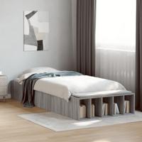 Bedframe bewerkt hout grijs sonoma eikenkleurig 75x190 cm - thumbnail