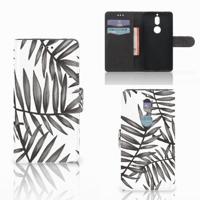 Nokia 7 Hoesje Leaves Grey - thumbnail