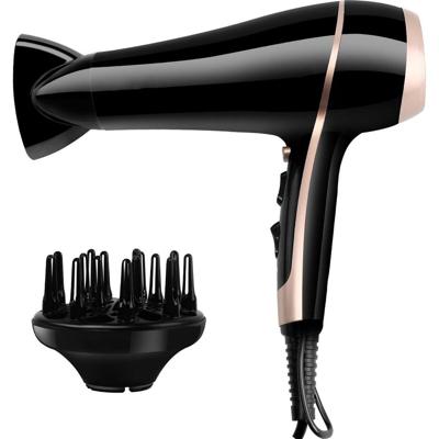 Ionische Föhn 2400W - Inklapbaar met Diffuser - Zwart