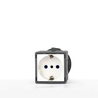 Adapter F-line Blauw Grijs 250 V - thumbnail